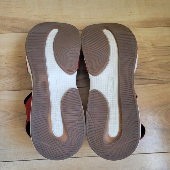 Clarks Womens Solan Drift Hook & Loop Strap Sandals Red Size 9.5 - Picture 11 of 11